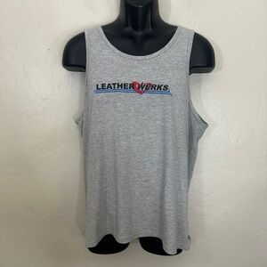 Leatherwerks Tank Top 21" armpit to armpit seams Cotton blend Gently worn
